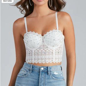 Windsor Reigning Lace Crop Top